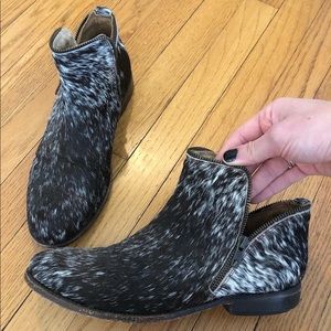 Matisse Coconuts Cowhide Booties with Zip Details